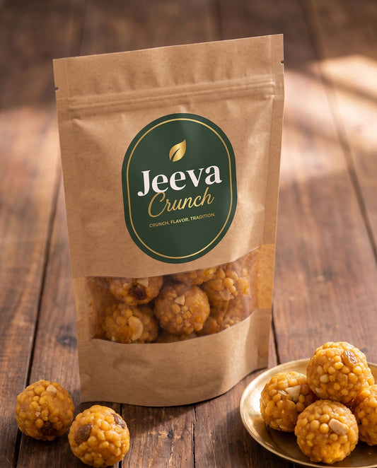Jeeva Crunch Boondi Laddu kraft pouch