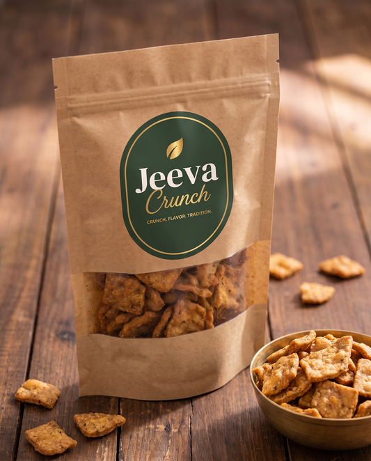 Jeeva Crunch Gharelu kraft pouch